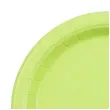 dekoracja jednorazowa zastawa stolowa talerzyki papierowe monokolor zielone jasne 23 cm 6 szt