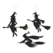 dekoracja kartonowa czarownice czarne 14 cm 6 szt