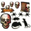 dekoracja kartonowa mroczne halloween amscan 12 szt