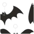 dekoracja kartonowa nietoperze czarna 10 cm 6 szt