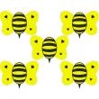 dekoracja kartonowa pszczolka na lizak 5 szt
