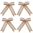 dekoracja kokardy jutowe chaks 12 cm 4 szt