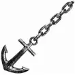 dekoracja kotwica na lancuchu boland 106 cm