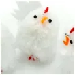 dekoracja kurczaki biale 5 cm aliga 3 szt