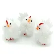 dekoracja kurczaki biale 5 cm aliga 3 szt