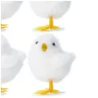 dekoracja kurczaki bialy partydeco 7 cm 9 szt