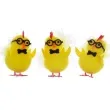 dekoracja kurczaki w okularach 5 cm arpex 3 szt