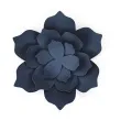 dekoracja kwiat 3d papierowa granatowy ciemny partydeco 3 szt