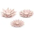 dekoracja kwiat 3d papierowa rozowy pudrowy mix partydeco 3 szt