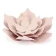 dekoracja kwiat 3d papierowa rozowy pudrowy partydeco 3 szt