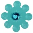 dekoracja kwiaty z cyrkoniami turkusowy 33 mm 20 szt
