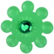 dekoracja kwiaty z cyrkoniami zielony 33 mm 20 szt