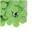 dekoracja kwiaty z cyrkoniami zielony 33 mm 20 szt
