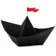 dekoracja lodki piraci czarny partydeco 6 szt