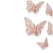 dekoracja motyl 3d rozowe zloto dekoracje polska 12 szt