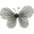 dekoracja motyle papierowe w krate czarno biale titanum 4 5 cm 2 szt