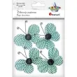 dekoracja motyle papierowe w krate zielone titanum 4 5 cm 4 szt