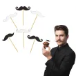 dekoracja muffinek na movember pikery na babeczki wasy szpilki ozdobne czarno biale 6 szt