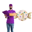 dekoracja na 1 urodziny roczek balon foliowy cukierek do girland kremowo zloty 30 shp
