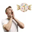 dekoracja na 1 urodziny roczek balon foliowy cukierek do girland kremowo zloty 30 shp