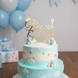dekoracja na 1 urodziny roczek chlopca dziewczynki topper na tort personalizacja imie zloty