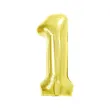 dekoracja na 10 15 16 18 urodziny balon foliowy cyfra 1osiemnastka zloty jasny duzy 33 dgt