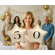 dekoracja na 10 20 30 40 50 60 70 80 90 urodziny balon foliowy gwiazda cyfra 0 kremowy 18 dgt
