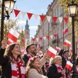dekoracja na 11 listopada swieto niepodleglosci girlanda baner flagi polska bialo czerwony 3 6 m