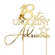 dekoracja na 18 30 40 50 60 70 80 90 urodziny topper na tort personalizacja imie zloty