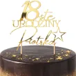 dekoracja na 18 30 40 50 60 70 80 90 urodziny topper na tort personalizacja imie zloty