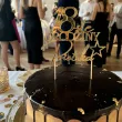 dekoracja na 18 30 40 50 60 70 80 90 urodziny topper na tort personalizacja imie zloty