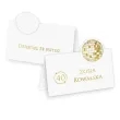 dekoracja na 18 30 40 urodziny wizytowki winietki na stol disco personalizacja pozlacane x5