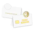 dekoracja na 18 30 40 urodziny wizytowki winietki na stol disco personalizacja pozlacane x5