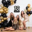 dekoracja na 18 urodziny duza liczba znak napis do przyklejenia glamour birthday 40 5x45 cm