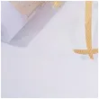 dekoracja na 18 urodziny organza bieznik na stol na 18 urodziny bialy zloty 275 x 28 cm