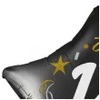 dekoracja na 18 urodziny osiemnastke balon foliowy gwiazda glamour czarny 18 str