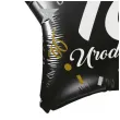 dekoracja na 18 urodziny osiemnastke balon foliowy gwiazda glamour czarny 18 str