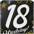 dekoracja na 18 urodziny osiemnastke balon foliowy gwiazda glamour czarny 18 str