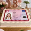 dekoracja na 18 urodziny osiemnastke oplatek na tort dowod osobisty personalizacja zdjecie
