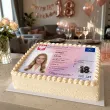 dekoracja na 18 urodziny osiemnastke oplatek na tort dowod osobisty personalizacja zdjecie