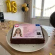 dekoracja na 18 urodziny osiemnastke oplatek na tort dowod osobisty personalizacja zdjecie