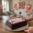 dekoracja na 18 urodziny osiemnastke oplatek na tort dowod osobisty personalizacja zdjecie