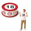 dekoracja na 18 urodziny osiemnastke oplatek na tort traffic birthday zestaw 1 8 szt 20 cm