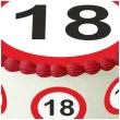 dekoracja na 18 urodziny osiemnastke oplatek na tort traffic birthday zestaw 1 8 szt 20 cm