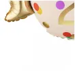 dekoracja na 2 urodziny balon foliowy cukierek do girland kremowo zloty 30 shp