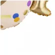 dekoracja na 2 urodziny balon foliowy cukierek do girland kremowo zloty 30 shp