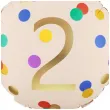 dekoracja na 2 urodziny balon foliowy cukierek do girland kremowo zloty 30 shp
