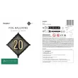 dekoracja na 20 urodziny balon foliowy glamour czarno zloty matowy do girland 20 sqr
