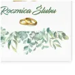 dekoracja na 25 rocznice slubu etykiety na butelke eukaliptus beauty srebrne gody 5 szt