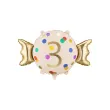 dekoracja na 3 urodziny balon foliowy cukierek do girland kremowo zloty 30 shp